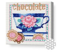 Pictura cu diamante după numere Art Gallery Premium Cană cu ciocolată fierbinte BJ334