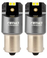 Lampa auto Amio Canbus PRO BA15S P21W 4x3030 SMD White (03583)