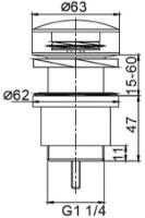 Донный клапан Frap F62-5 фото №2 — интернет-магазин Desire.md