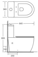 Унитаз Goxea GX-24003 фото №2 — интернет-магазин Desire.md