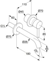 Смеситель для умывальника Kludi Bozz (38244N076) фото №2 — интернет-магазин Desire.md