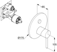 Baterie pentru cadă Kludi Bozz (38659N076) imaginea #2 — magazin online Desire.md