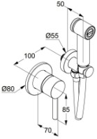 Гигиенический душ Kludi Bozz (38998N076) фото №2 — интернет-магазин Desire.md