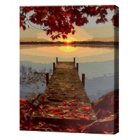 Картина по номерам Art Gallery Premium Осенний закат EX8178 фото №1 — интернет-магазин Desire.md