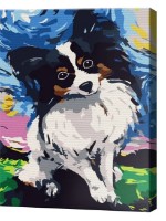 Tablou pe numere Art Gallery Premium Câinișor în noapte înstelată CX4793 imaginea #1 — magazin online Desire.md