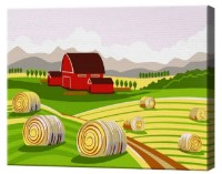 Tablou pe numere Art Gallery Premium Câmpul și fân CX4514