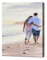 Tablou pe numere Art Gallery Premium Plimbare pe litoral EX8340