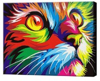 Tablou pe numere Art Gallery Premium Motan curcubeu CX3635