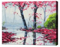 Картина по номерам Art Gallery Premium Розовая листва EX8344 фото №1 — интернет-магазин Desire.md