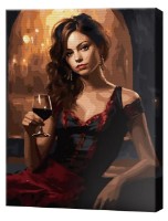 Tablou pe numere Art Gallery Premium Brunetă fatală GX46405 imaginea #1 — magazin online Desire.md