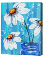 Tablou pe numere Art Gallery Premium Romanițe în borcănaș EX8244