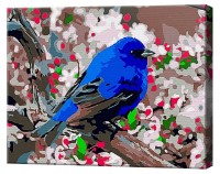 Tablou pe numere Art Gallery Premium Păsărică albastră pe scoruș CX4380 imaginea #1 — magazin online Desire.md