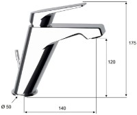 Смеситель для умывальника Pentagono Astro 114FE3001CH1C фото №2 — интернет-магазин Desire.md
