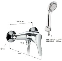 Смеситель для душа Pentagono Cuspide 102B1010CH1C фото №2 — интернет-магазин Desire.md