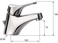 Смеситель для умывальника Pentagono Cuspide 102B3001CH1C фото №2 — интернет-магазин Desire.md