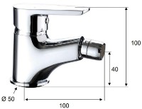 Смеситель для биде Pentagono Grafo 115GE4001CH1C фото №2 — интернет-магазин Desire.md