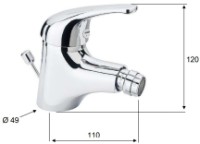 Смеситель для биде Pentagono Sfera 103C4001CH1C фото №2 — интернет-магазин Desire.md