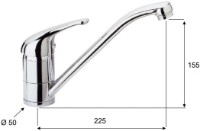 Смеситель для кухни Pentagono Sfera 103C6000CH1C фото №2 — интернет-магазин Desire.md