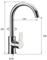 Смеситель для кухни Pentagono Vertice 113CD6700CH1C фото №2 — интернет-магазин Desire.md