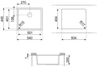 Chiuvetă de bucătărie Smeg VSTR50BRX imaginea #2 — magazin online Desire.md