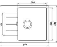 Chiuvetă de bucătărie Tornado Eva 640x493 Black imaginea #2 — magazin online Desire.md