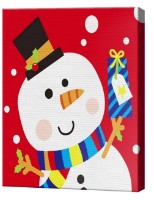 Tablou pe numere Art Gallery Premium Om de zăpadă cu cadou CX4962