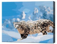Tablou pe numere Art Gallery Premium Leopardul zăpezilor GX8836