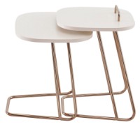 Set măsuţe cafea Dogtas Nicole 3200395540 Cream/Bronze imaginea #2 — magazin online Desire.md