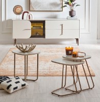 Set măsuţe cafea Dogtas Nicole 3200395540 Cream/Bronze imaginea #4 — magazin online Desire.md