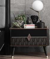 Прикроватная тумба Dogtas Diamond 3200363995 Walnut/Graphite фото №4 — интернет-магазин Desire.md