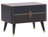 Прикроватная тумба Dogtas Diamond 3200363995 Walnut/Graphite фото №1 — интернет-магазин Desire.md