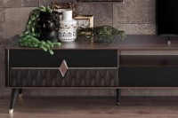 Тумба под ТВ Dogtas Diamond TV 3200376504 Walnut/Graphite/Black фото №2 — интернет-магазин Desire.md