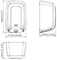 Uscător de mâini Mediclinics M09A White Epoxy imaginea #2 — magazin online Desire.md
