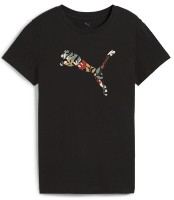 Tricou de dame Puma Graphics Floral Logo Puma Black, s.XS imaginea #1 — magazin online Desire.md
