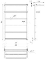 Полотенцесушитель Mario Inox Hotel-I 800x530/240 Left фото №2 — интернет-магазин Desire.md