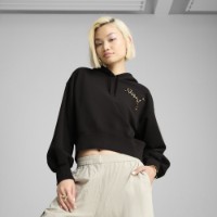 Женская толстовка Puma Wardrobe Ess Leo Luxe Graphic Hoodie Puma Black, s.S фото №2 — интернет-магазин Desire.md