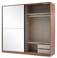 Dulap cu uşi glisante Dogtas Nova 3200389560 Walnut/Cappuccino imaginea #3 — magazin online Desire.md