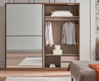 Dulap cu uşi glisante Dogtas Nova 3200389560 Walnut/Cappuccino imaginea #4 — magazin online Desire.md