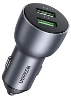 Încărcător auto Ugreen 2xUSB-A Aluminum 3A 36W Grey (10144) imaginea #2 — magazin online Desire.md