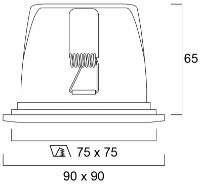 Lampă încorporabilă Sylvania Insaver 75 LED SQ 10W WW EB WH 3000K imaginea #2 — magazin online Desire.md