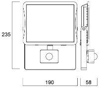 Proiector Sylvania START Flood Flat IP54 PIR 46W 4650LM 830 White imaginea #4 — magazin online Desire.md
