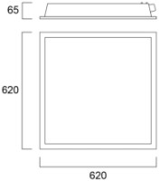 Lampă încorporabilă Sylvania START Panel HO 625X625 36W 3000K G4 imaginea #4 — magazin online Desire.md