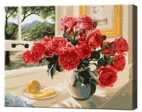 Картина по номерам Art Gallery Premium Яркий букет у окна GX23853 фото №1 — интернет-магазин Desire.md