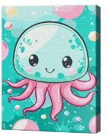 Tablou pe numere Brushme Meduză veselă KBS0155 imaginea #1 — magazin online Desire.md