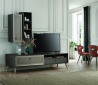 Vitrină Dogtas Hector TV 3200364057 Oak Anthracite/Grey/Gold imaginea #2 — magazin online Desire.md