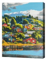 Tablou pe numere Brushme Satul multicolor BS53968 imaginea #1 — magazin online Desire.md