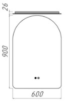 Oglindă baie Bayro Savoy 600x900 Led Touch (118987) imaginea #2 — magazin online Desire.md