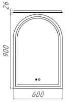 Oglindă baie Bayro Spectrum 600x900 Led Touch (119287) imaginea #2 — magazin online Desire.md