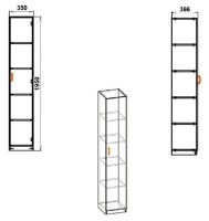 Шкаф Компанит КШ-8 Нимфея альба фото №2 — интернет-магазин Desire.md