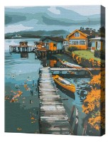 Картина по номерам Brushme Рыбацкий городок BS53964 фото №1 — интернет-магазин Desire.md